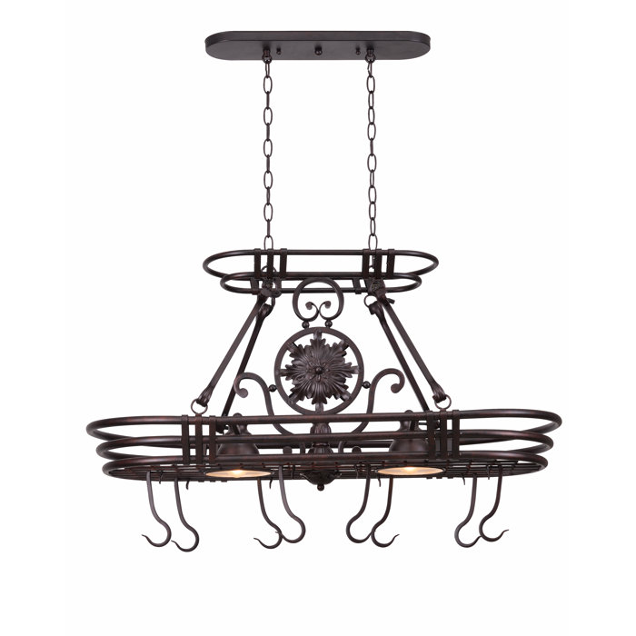 Ophelia & Co. Lighted Hanging Pot Rack & Reviews Wayfair